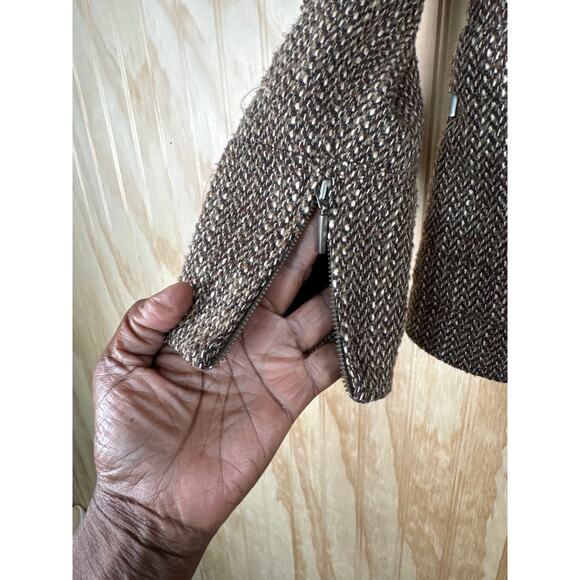 Lafayette 148 New York Wool Blend Tweed Zip Front Jacket Size 6 Luxury Outerwear - Picture 9 of 12